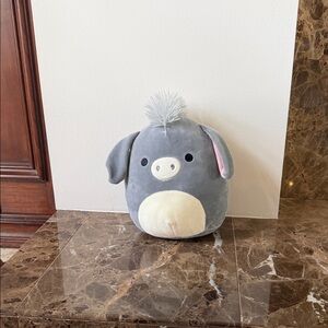 Squishmallows Gray and Pink Donkey Plush